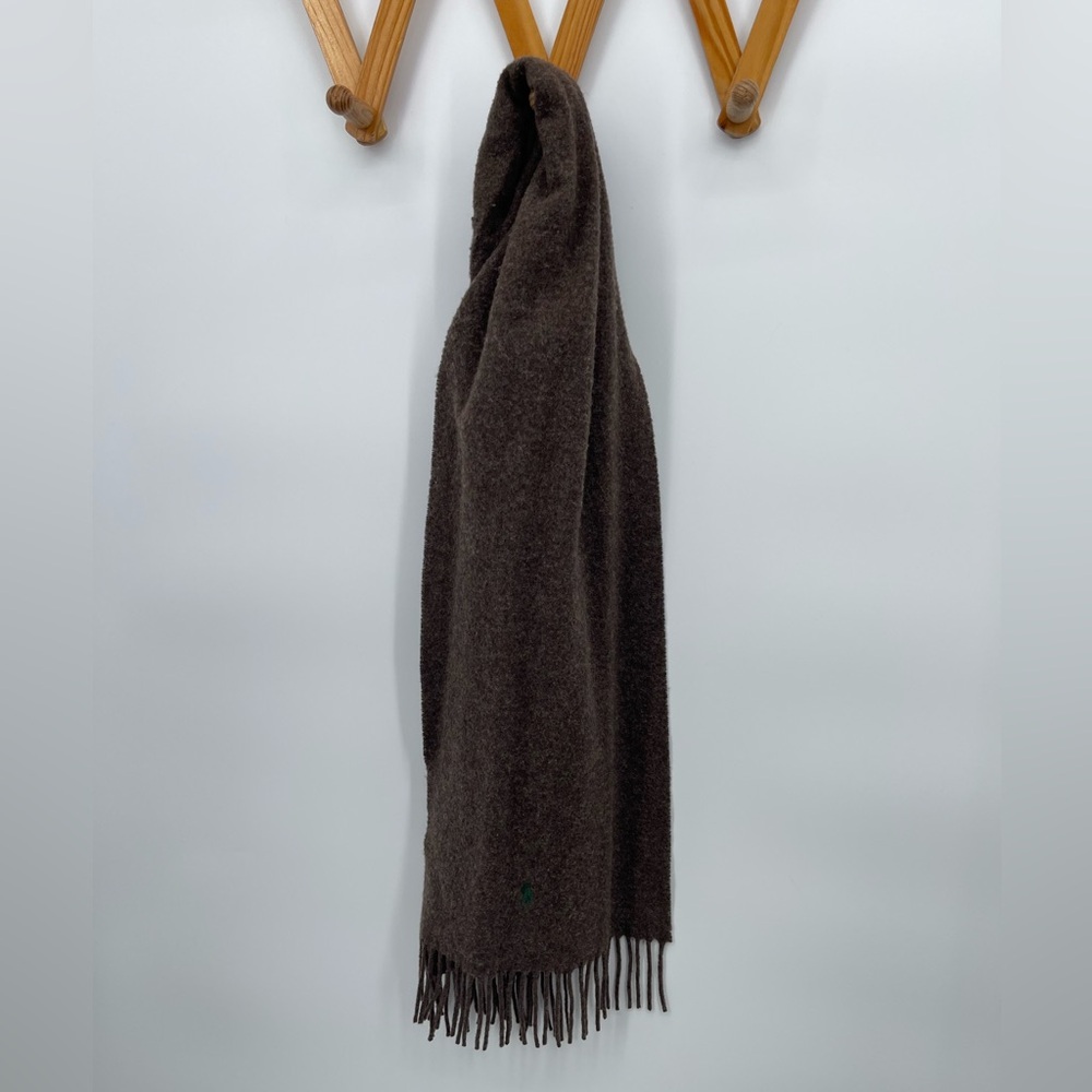 Polo Ralph Lauren Donegal Brown Wool Scarf ⭐️